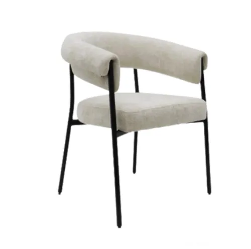 Ava Black & Off White Dining Chair