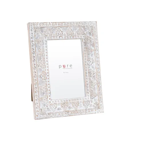 Whitewash Timber Embossed Frame 