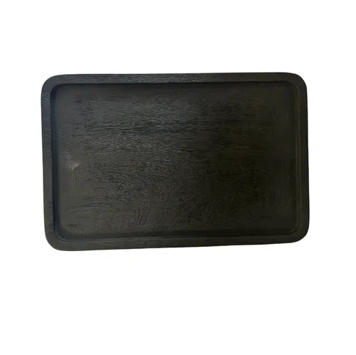 Black wooden Rectangle Tray