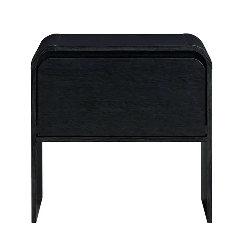 Black 1 draw Bedside Table