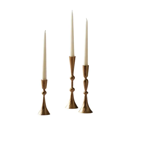 Gold Brass Candle Holder 