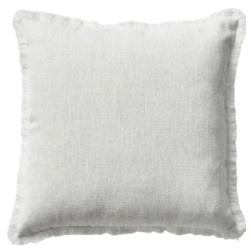 Cream / Natural frill Euro poly cushion