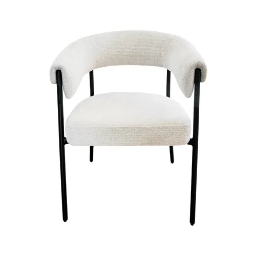 Ava Black & Off White Dining Chair