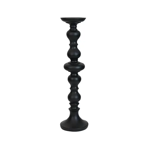 Black Resin Candle Holder Small