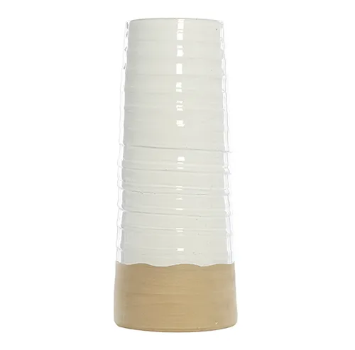 Terracotta white / sand vase large