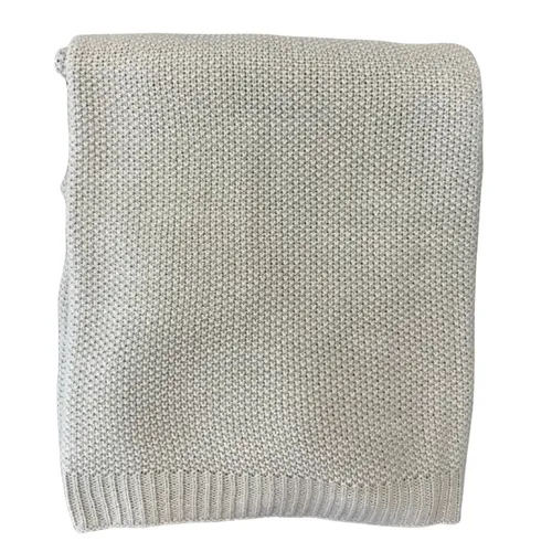 Grey Knitted throw 