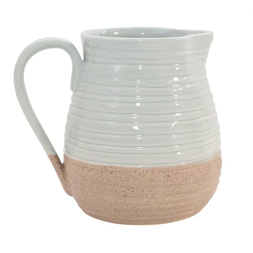 Ceramic Mint & Sand Jug Large