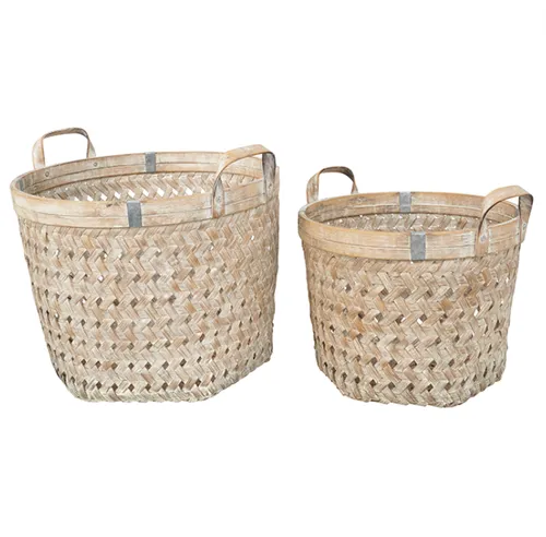Bamboo Greywash Basket