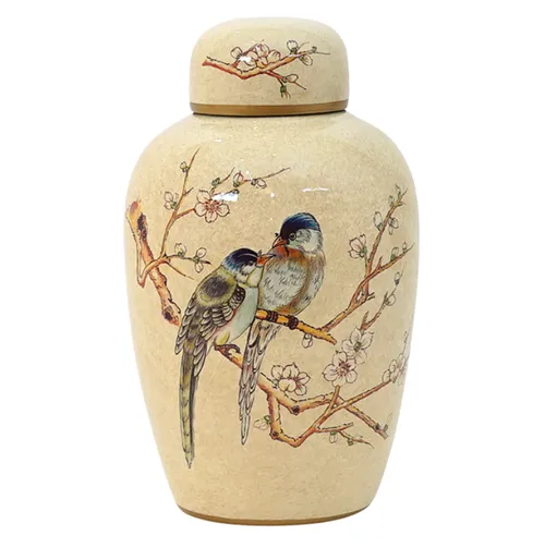 Lemon Bird Ginger Jar Large