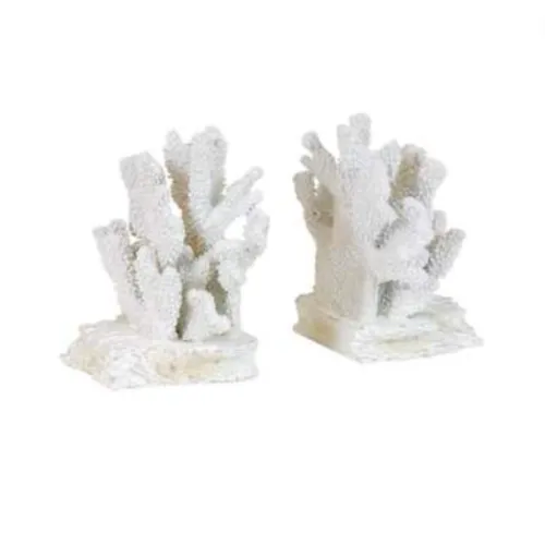White Coral Bookends