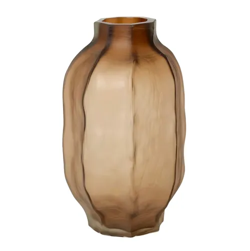 Amber Glass Tall Vase