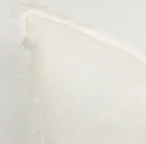 Cream frill feather cushion
