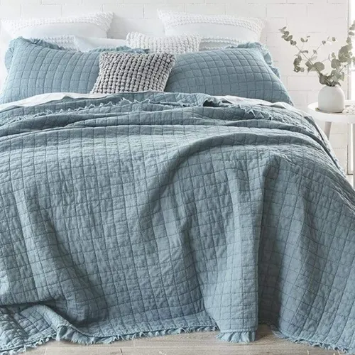 Duck Egg Blue Coverlet Bedding Set