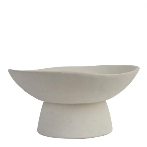 Organic Cream Footed Bowl