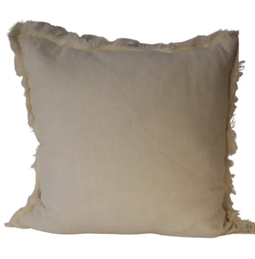 Sand cotton frill feather cushion