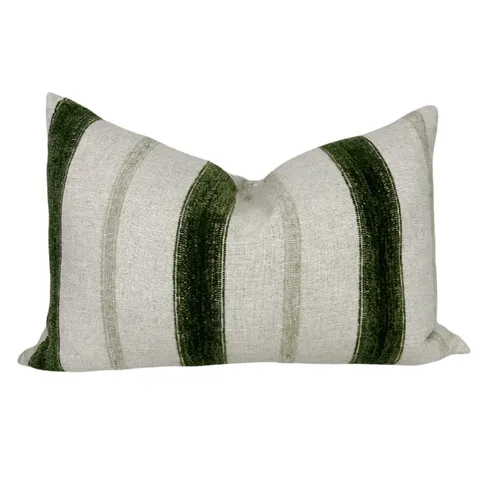 Green Stripe Lumber Cushion