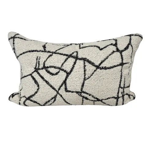 Black Swirl Lumber Cushion