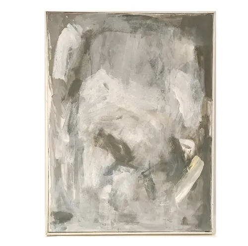 Gray paint canvas art 