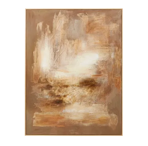 Moonwalker Tan Hand Painted Canvas Artwork