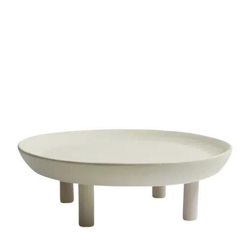 Cream Decorative Platter On Feet