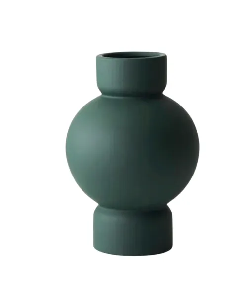 Ceramic green emerald Isobel vase