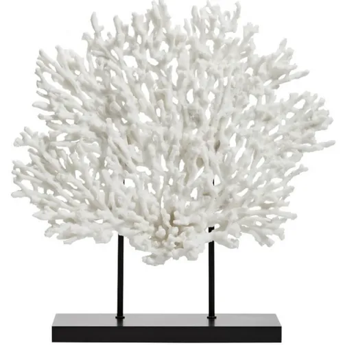 White Coral on Black  Stand Large