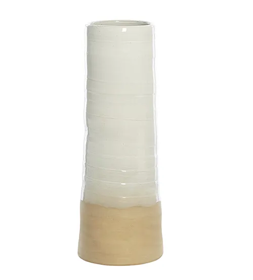Terracotta white /sand vase x-large