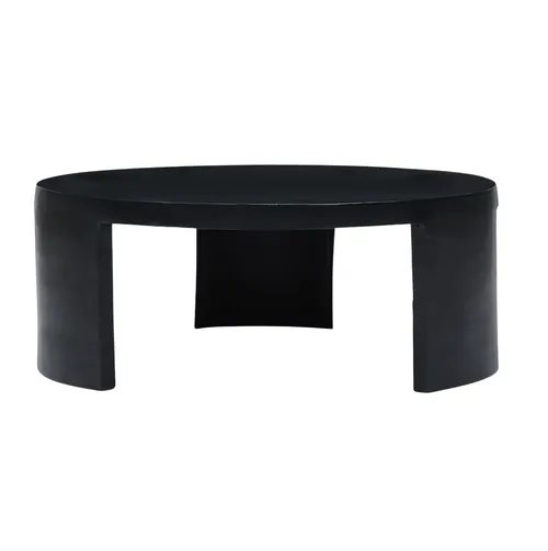 Black Aluminium Round Coffee Table