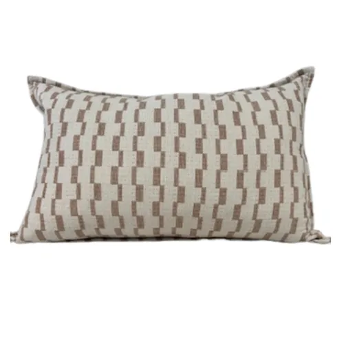 Salmon Check Lumber Cushion