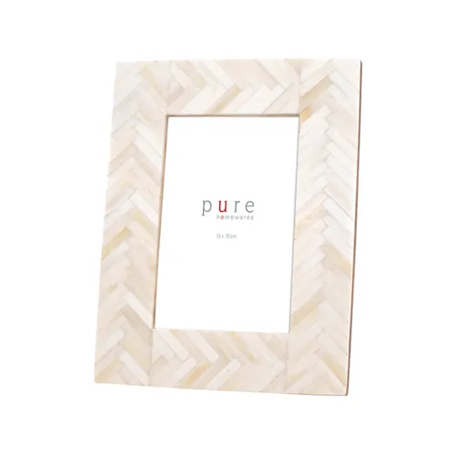 Resin Cream Herringbone Frame