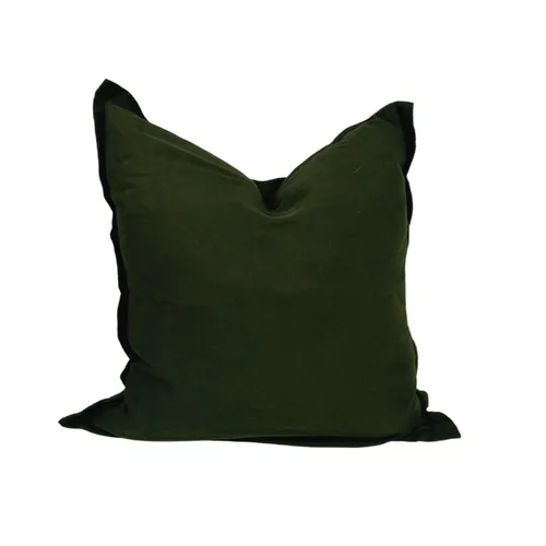 Bottle Green Cotton Cusion