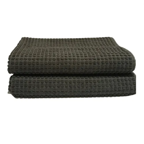 Bath Towel - Green Waffle