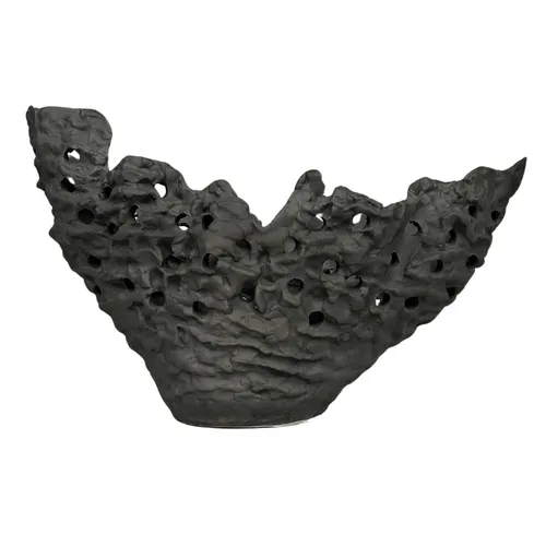 Charcoal Wide Hole Vase 