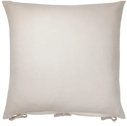 Sand cotton bow tie feather euro cushion