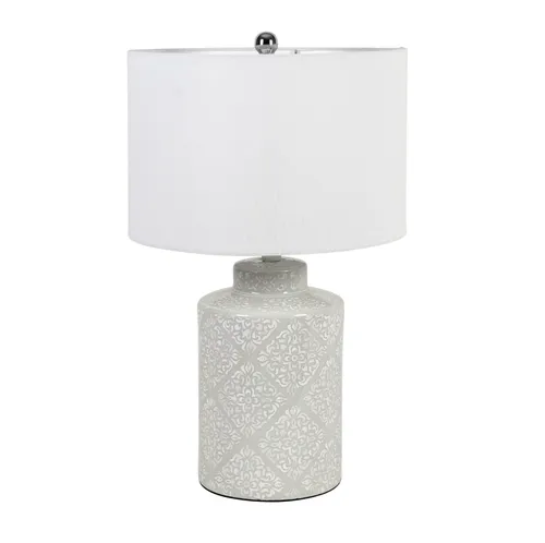 Ceramic white tapestry lamp