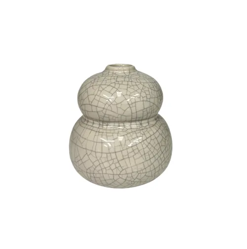 Ceramic Cracked Bud Vase