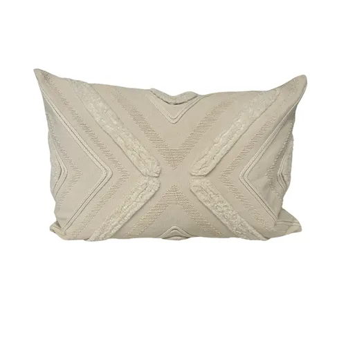 Cream woven arrow lumber cushion
