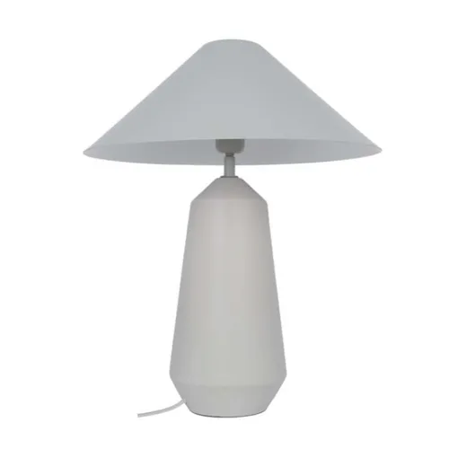 Ceramic Light Grey Metal Shade Lamp