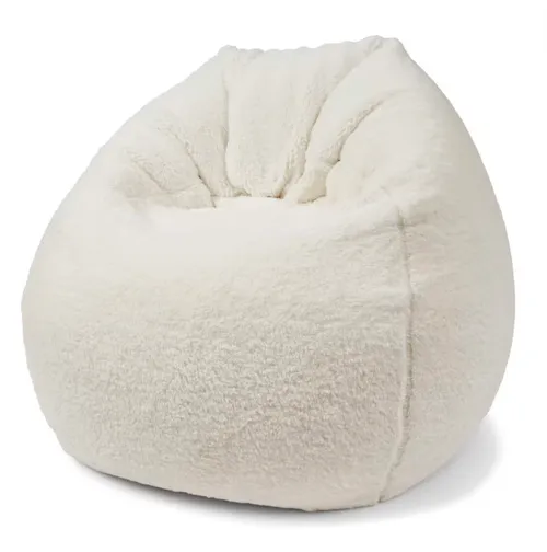 Boucle White Bean Bag