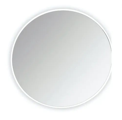 Metal frame white round mirror 60cm