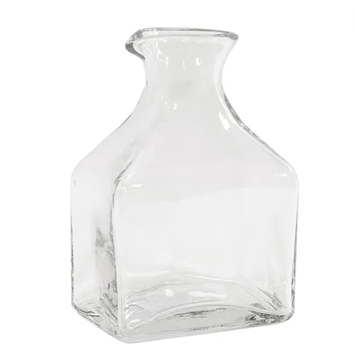Clear Glass Square Jug Large