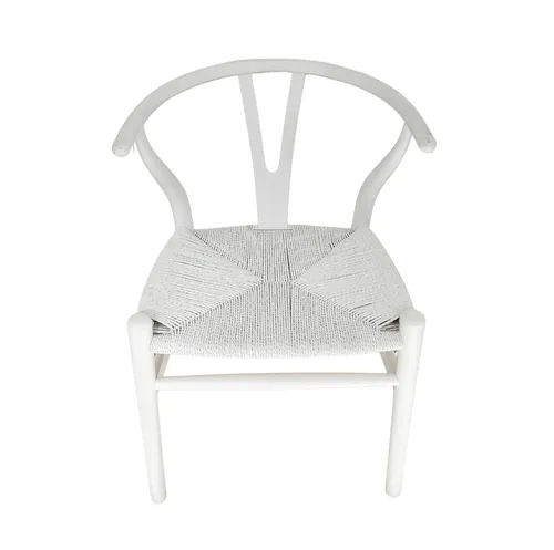 White Wishbone Dining Chair