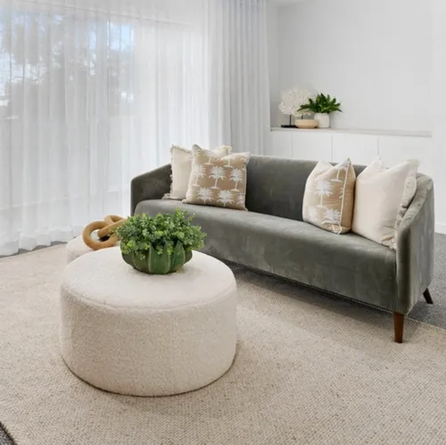 Cream / Brown Fleck Wool Rug