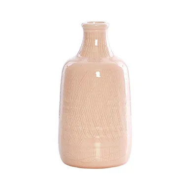 Ceramic pink blush vase large