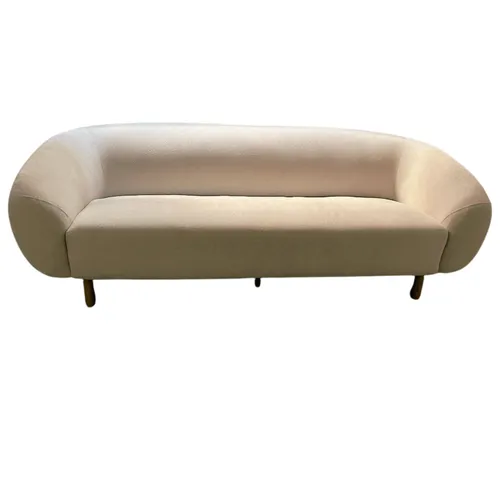 3 Seater Curve Beige Lounge 