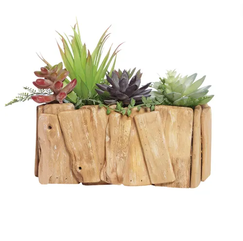 Rectangle timber succulent