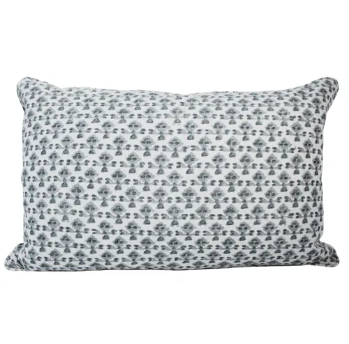 Walter green / sage block print feather lumber 