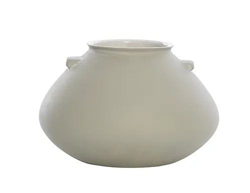 Ceramic grey vase med
