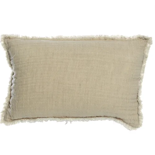 Sand linen fringe natural poly lumber cushion