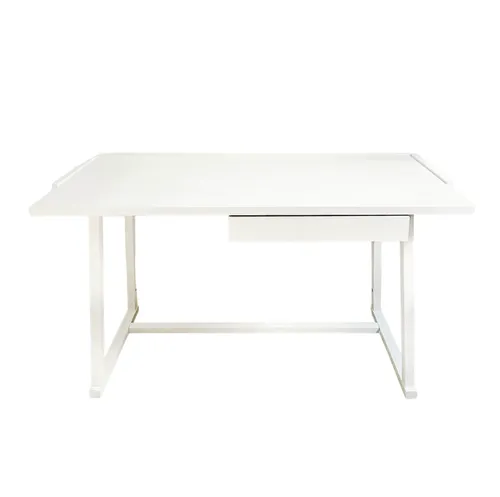White Wooden One Draw Desk